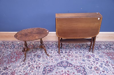 Lot 2411 - A mahogany drop-leaf table, 76x18x77cm,...