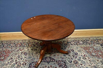 Lot 2413 - A 19th century mahogany tilt-top tripod table,...