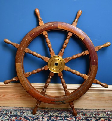 Lot 2233 - A modern decorative ship's wheel, diameter 90cm.