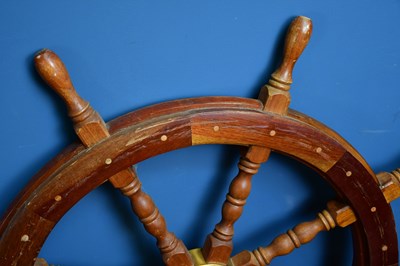 Lot 2233 - A modern decorative ship's wheel, diameter 90cm.