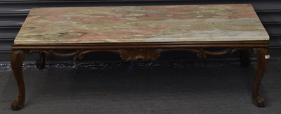 Lot 90 - A French rectangular coffee table with marble...