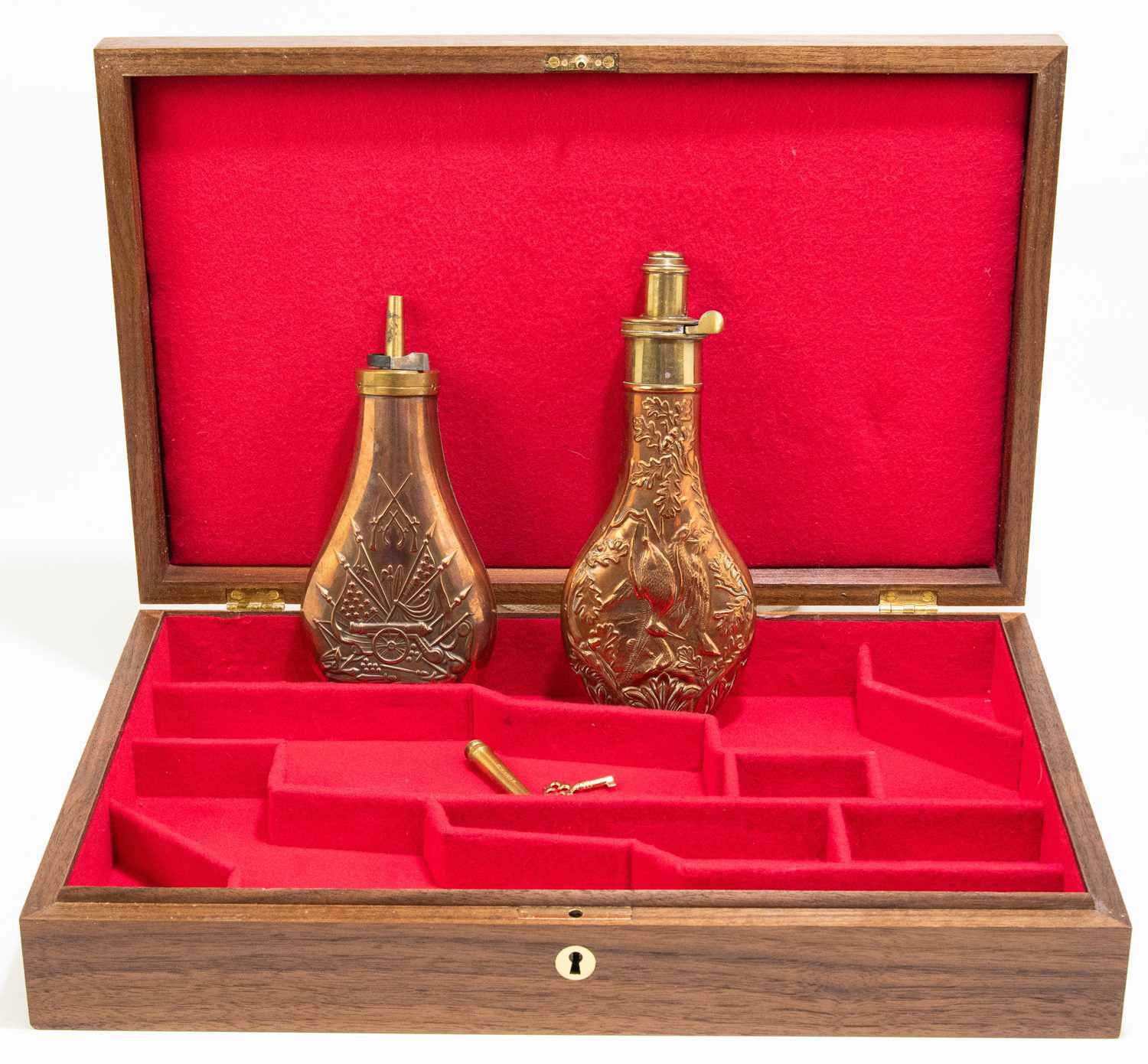 Lot 659 A reproduction red baize lined double