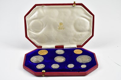 Lot 2216 - A 1911 specimen coin set to include sovereign,...