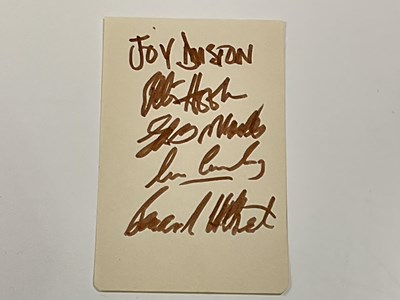 Lot 2009 - JOY DIVISION; a page from an autograph book...