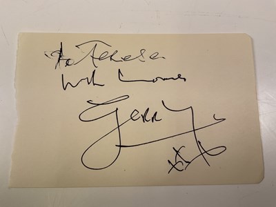 Lot 2016 - GERRY MARSDEN; a page from an autograph book...