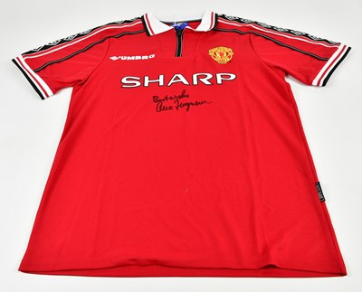 Lot 1281 - SIR ALEX FERGUSON; a Manchester United treble...