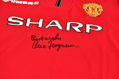 Lot 1281 - SIR ALEX FERGUSON; a Manchester United treble...