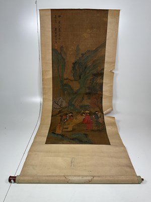 Lot 223 - An early 20th century Japanese scroll