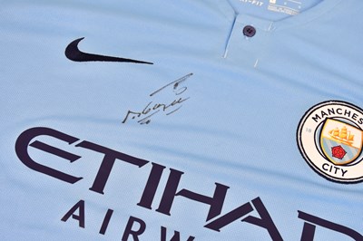 Lot 1288 - SERGIO AGUERO; an autographed replica...