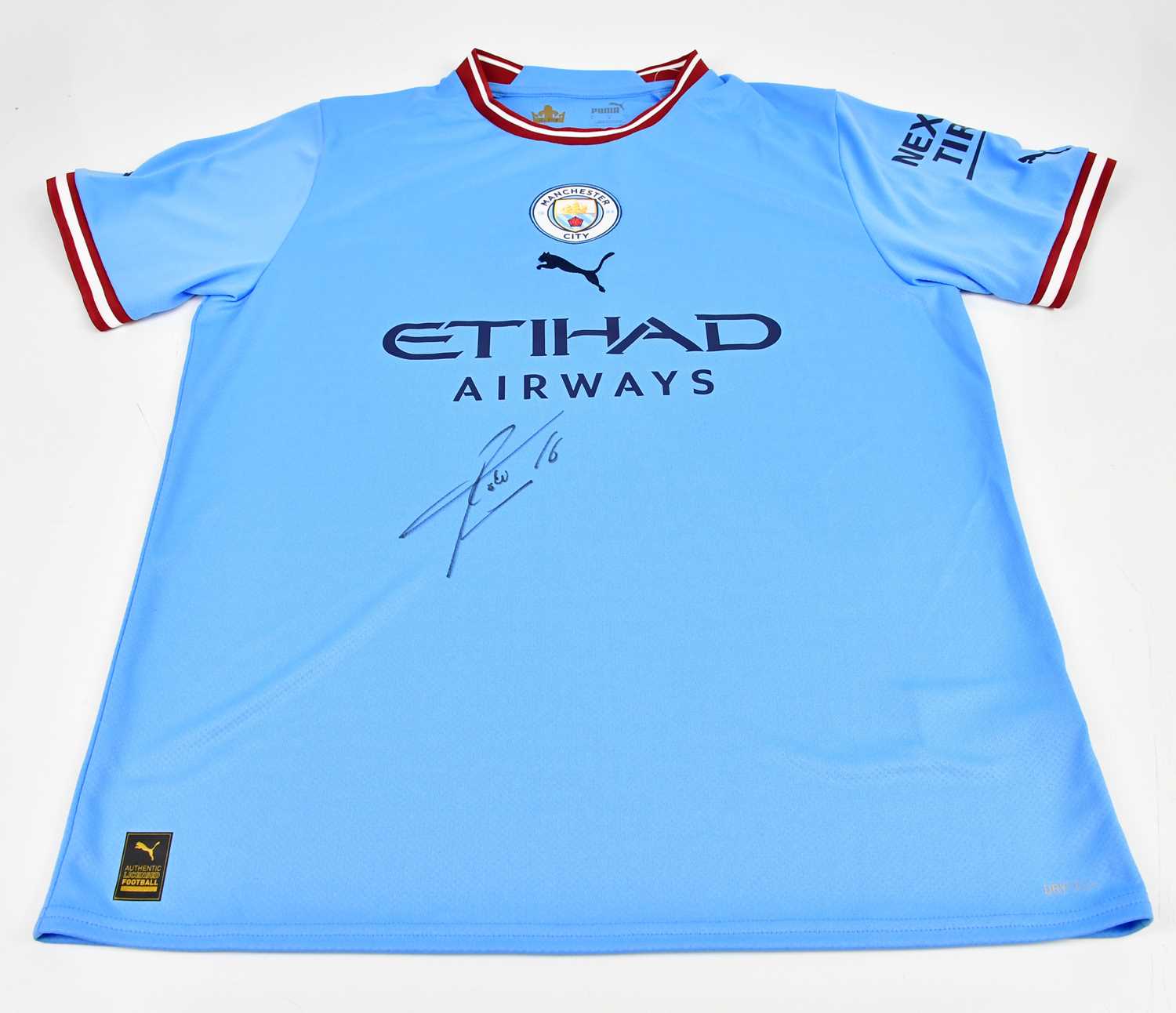 Lot 1238 - RODRI; an autographed replica Manchester City...