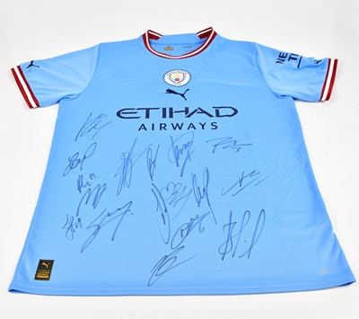 Lot 1234 - MANCHESTER CITY; an autographed replica shirt...