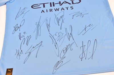 Lot 1234 - MANCHESTER CITY; an autographed replica shirt...