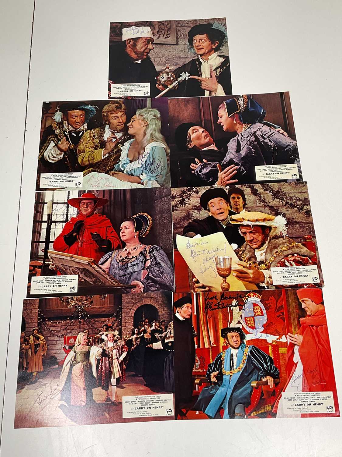 Lot 2140 - CARRY ON HENRY; a set of eight promotional...
