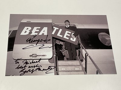 Lot 2027 - THE BEATLES; a black and white photograph...