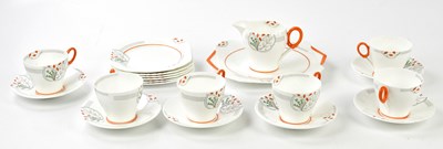 Lot 196 - SHELLEY; a twenty piece part tea service in...