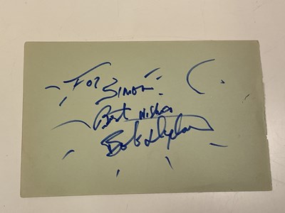 Lot 2082 - BOB DYLAN; a page from an autograph book...