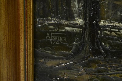 Lot 223 - ANTHONY FORSTER; oil on board, bottle kilns in...