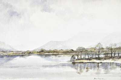 Lot 163 - ALAN CHAPMAN; watercolour, 'Causey Pike and...