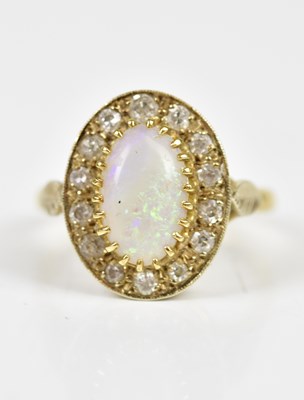 Lot 126 - An 18ct yellow gold dress ring, set with a...