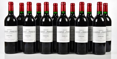 Lot 4132 - RED WINE; twelve bottles Chateau La Grave A...