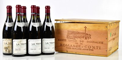 Lot 4122 - RED WINE; six bottles, La Tache, Appellation...