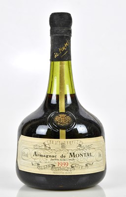 Lot 4008 - COGNAC; a single bottle Armagnac De Montal,...