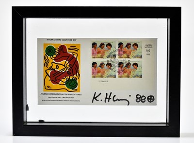 Lot 7 - AFTER KEITH HARING (1958-1990); first day...