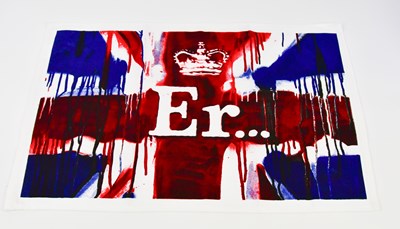 Lot 30 - BANKSY (born 1974); "Er...(Union Flag) (2012),...