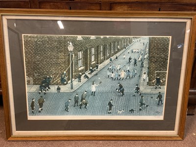 Lot 6207 - TOM DOBSON; two signed prints, both of street...