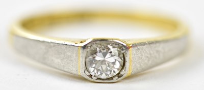 Lot 245 - An 18ct yellow gold and platinum tipped single...