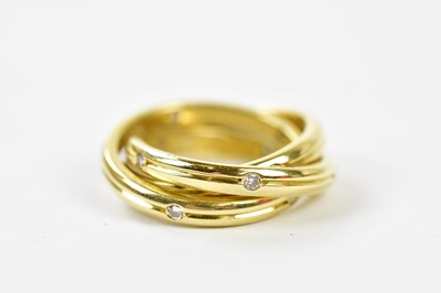 Lot 45 - CARTIER; an 18ct yellow gold diamond set...