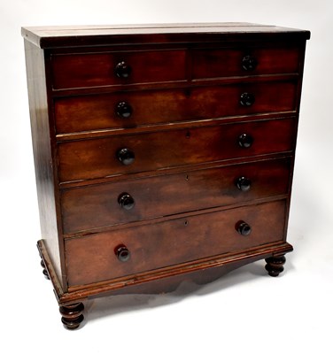 Lot 26 - A Victorian mahogany two-over-four chest of drawers