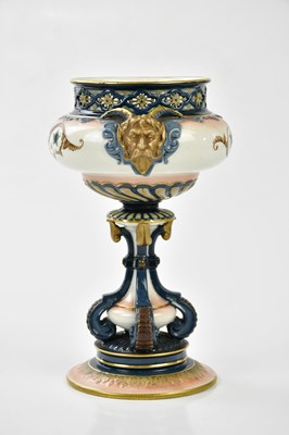 Lot 2020 - HADLEYS WORCESTER; a faience vase with...