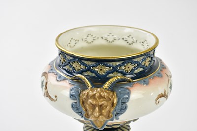 Lot 2020 - HADLEYS WORCESTER; a faience vase with...