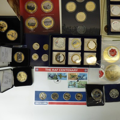 Lot 756 - A large collection of UK WWII commemorative coins and coin sets