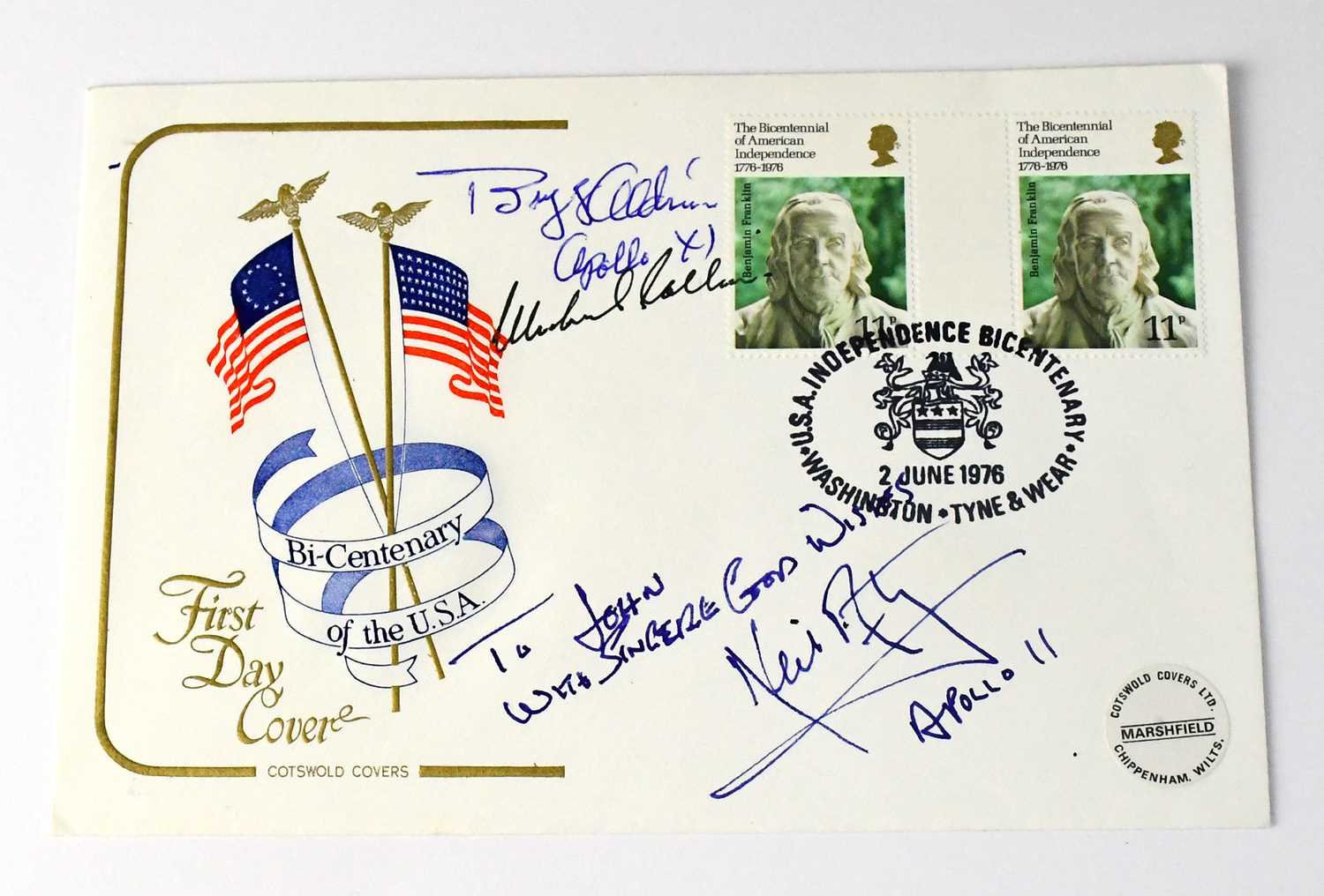 Lot 358 - SPACE EXPLORATION; a first day cover signed by...