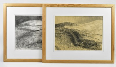 Lot 130 - GEOFFREY SALMON; four charcoal studies,...