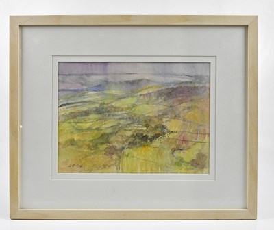 Lot 135 - GEOFFREY SALMON; three landscape watercolours,...