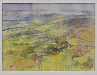 Lot 135 - GEOFFREY SALMON; three landscape watercolours,...