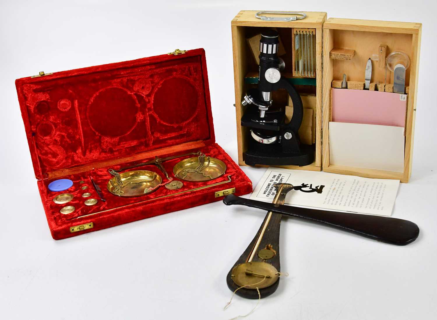 Lot 2238 - TOWA; a modern cased microscope, together with...