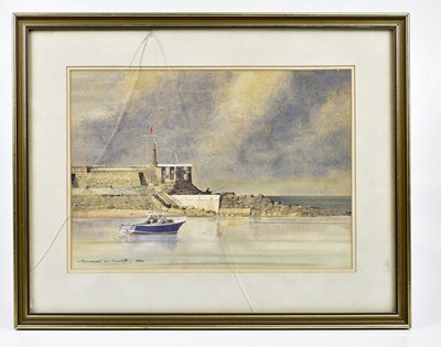 Lot 153 - MICHAEL W KING; watercolour, 'Pier End,...