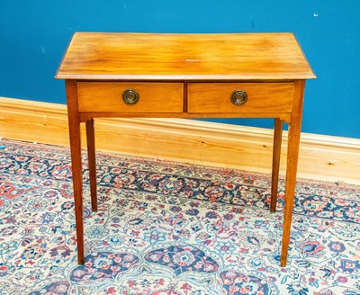 Lot 2422 - A late 19th century two drawer side table on...