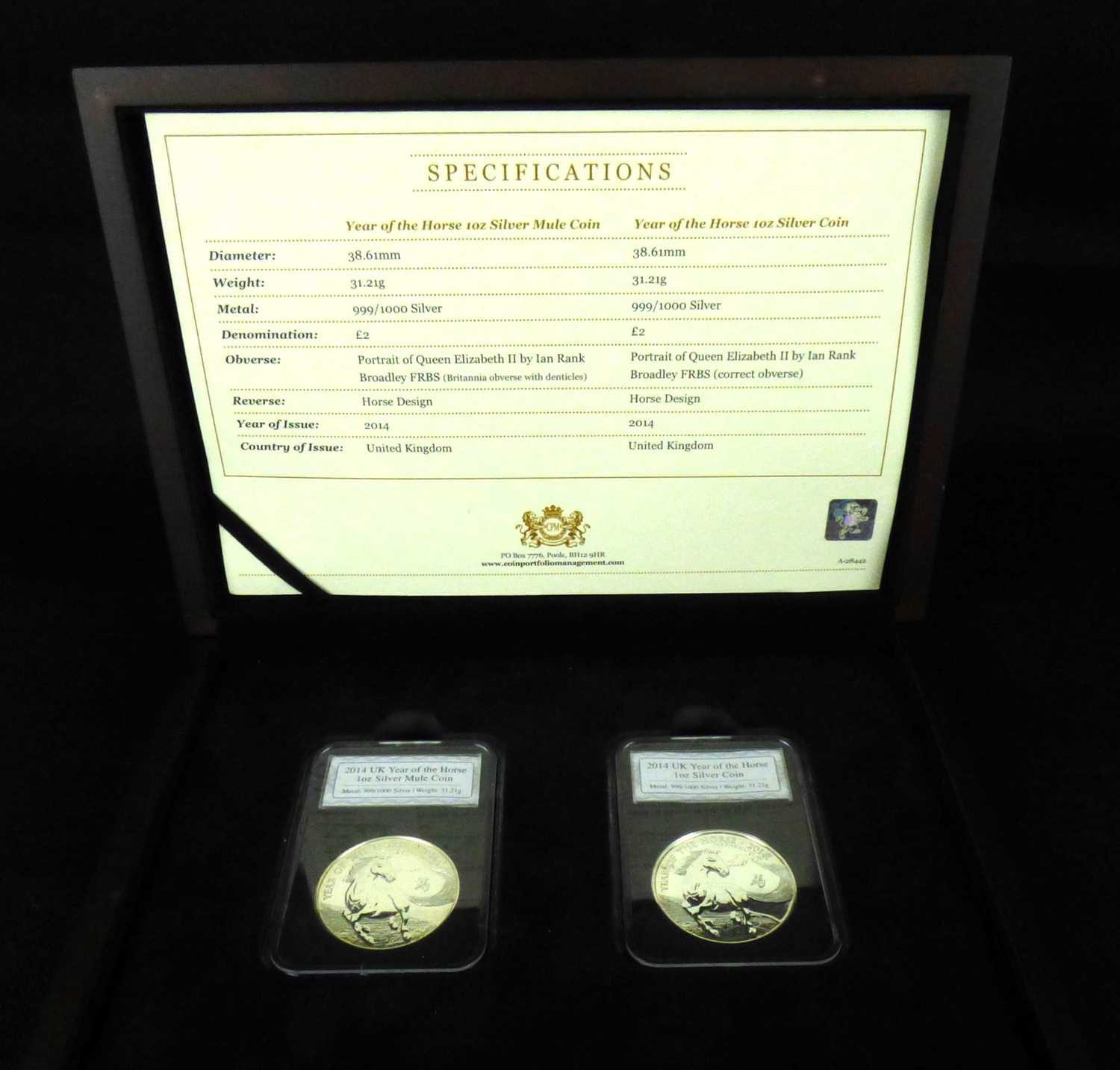 Lot 789 - COIN PORTFOLIO MANAGEMENT