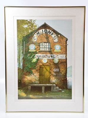 Lot 82 - TERENCE MILLINGTON (born 1943); a pencil signed limited edition print, 'Station Yard', signed, 28/125, 73 x 52cm, framed and glazed.