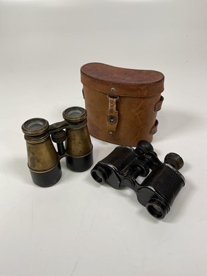 Lot 68 - Two pairs of binoculars, one in leather case.