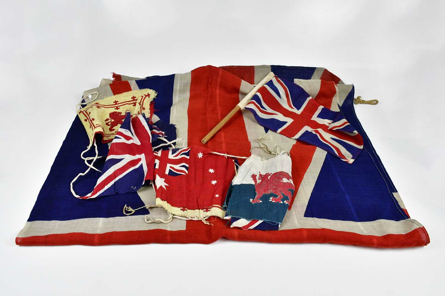 Lot 1162 - A vintage Union Jack, together with bunting...