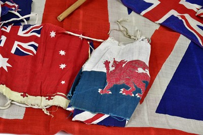 Lot 1162 - A vintage Union Jack, together with bunting...