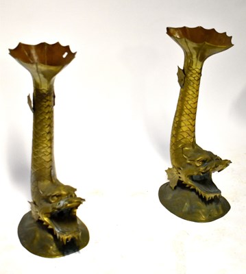 Lot 76 - A pair of early 20th century brass water features