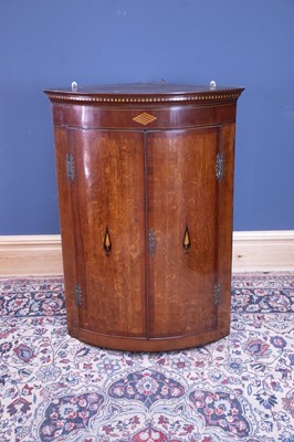 Lot 2482 - A George III inlaid mahogany and oak hanging...