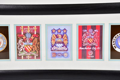 Lot 1345 - MANCHESTER CITY INTEREST; a framed photograph...